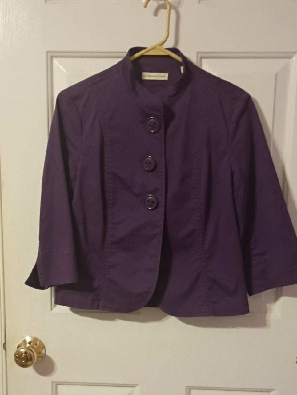 Coldwater Creek Purple Button-Front Women's Jacket
